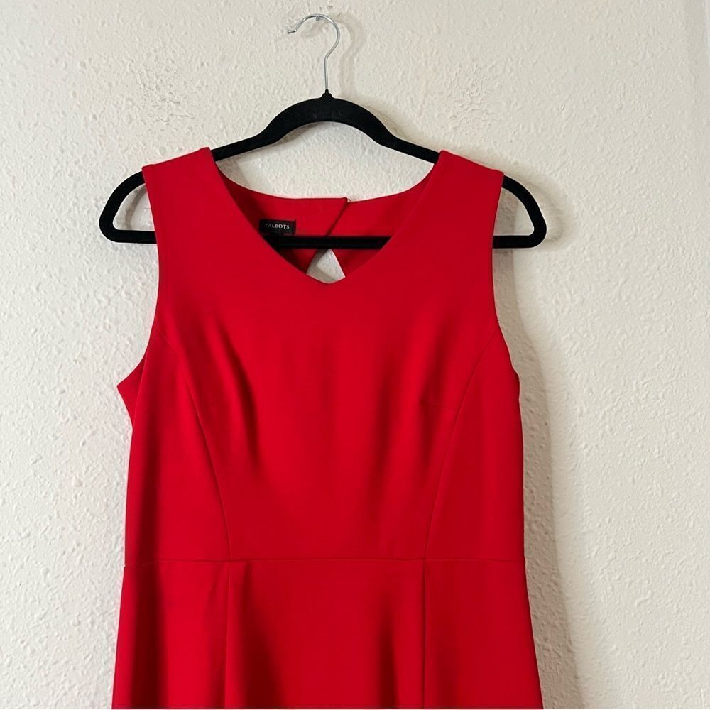 TALBOTS Red Sleeveless Ponte Sheath Dress Size 6