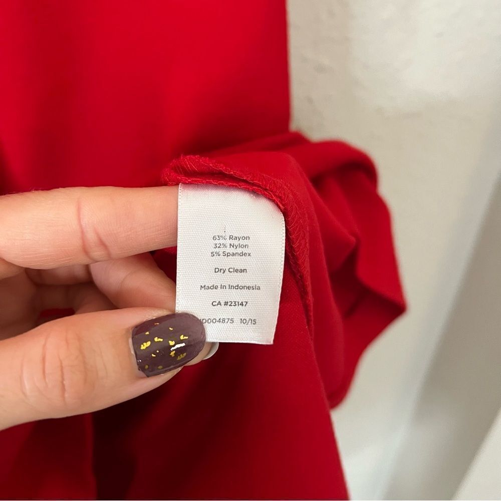 TALBOTS Red Sleeveless Ponte Sheath Dress Size 6