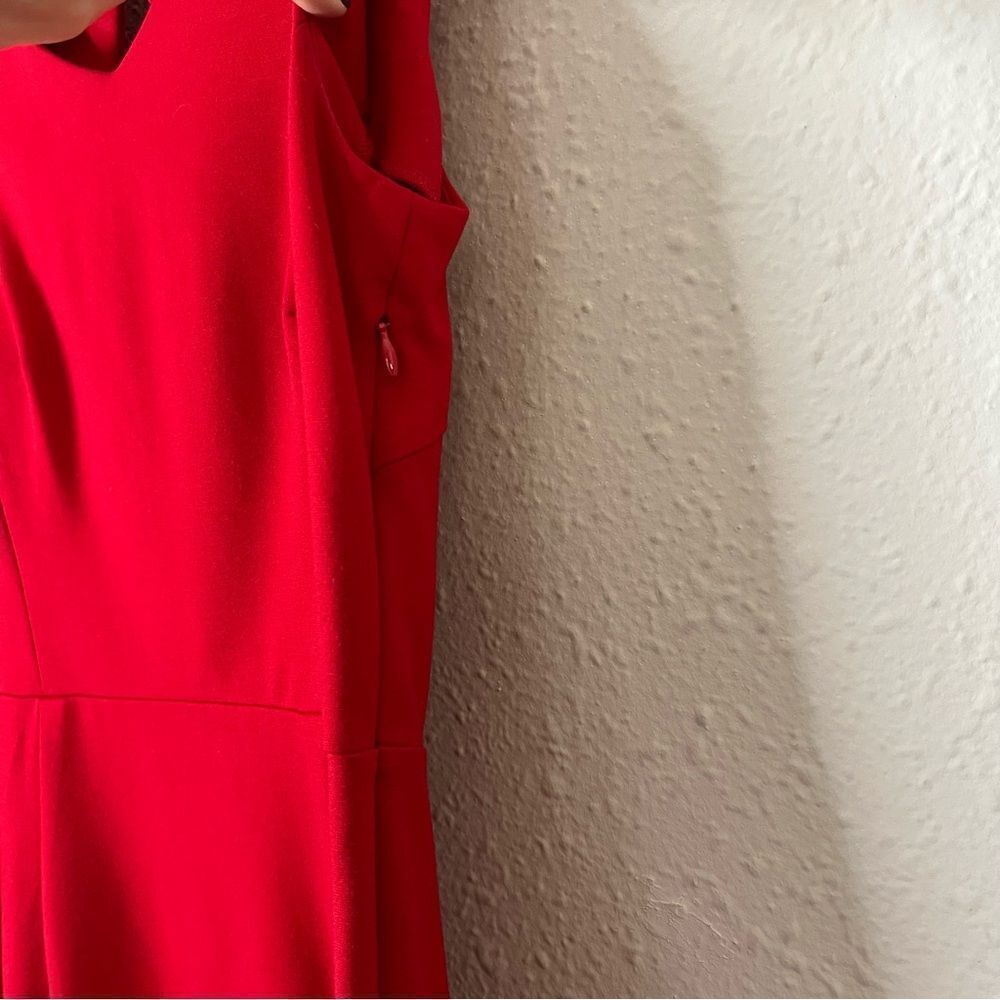 TALBOTS Red Sleeveless Ponte Sheath Dress Size 6