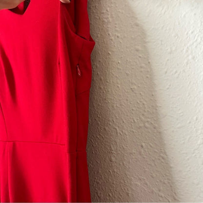 TALBOTS Red Sleeveless Ponte Sheath Dress Size 6
