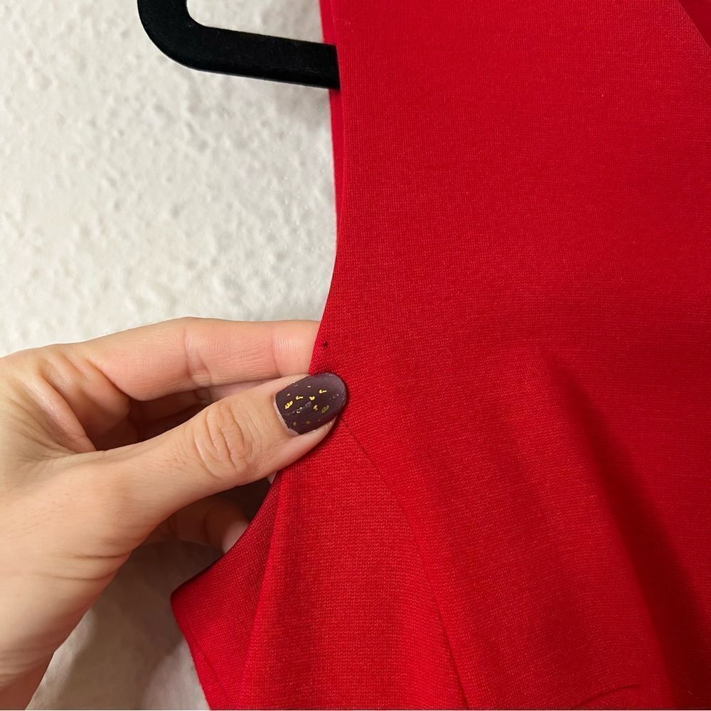 TALBOTS Red Sleeveless Ponte Sheath Dress Size 6