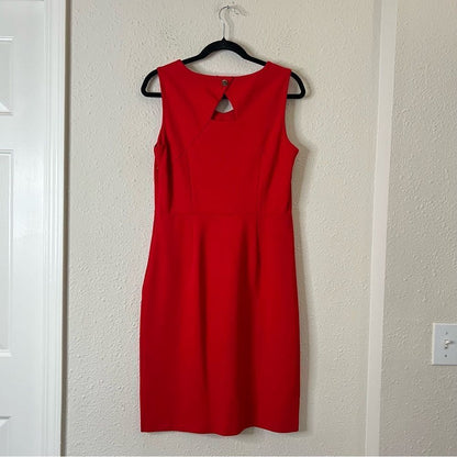 TALBOTS Red Sleeveless Ponte Sheath Dress Size 6