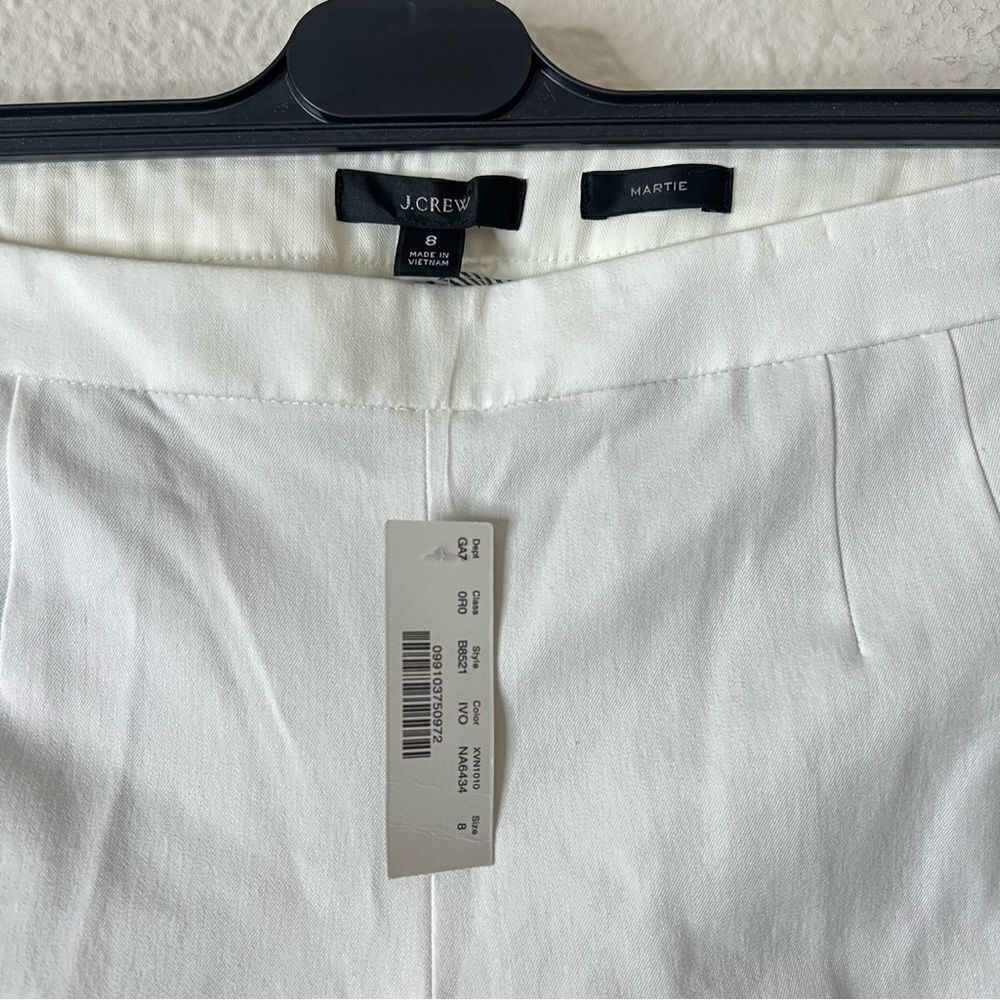 J. Crew Martie Ankle Pants in Ivory NEW Size 8