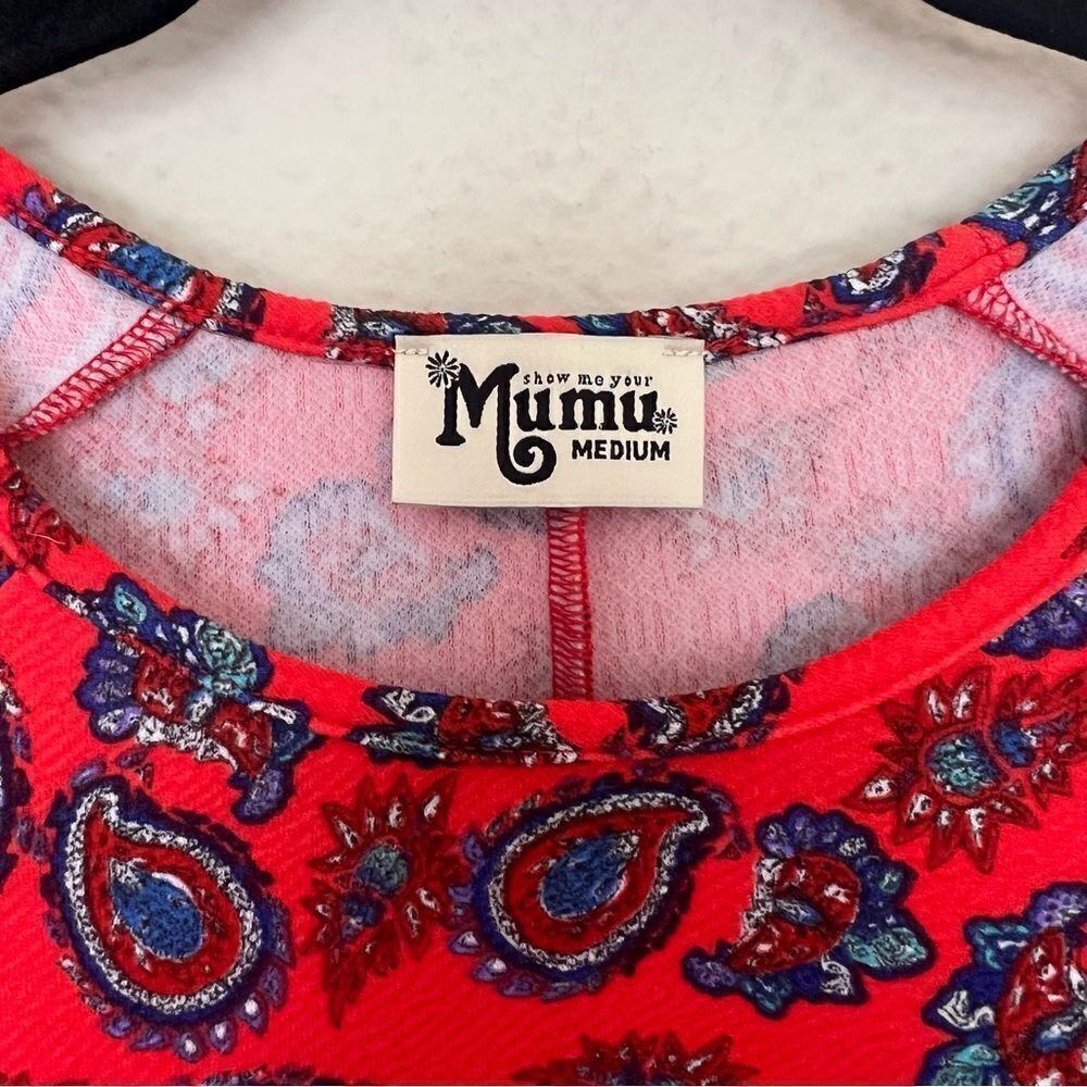 Show Me Your MuMu Nicks Babydoll Mini Dress Red Paisley Size Medium