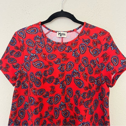 Show Me Your MuMu Nicks Babydoll Mini Dress Red Paisley Size Medium
