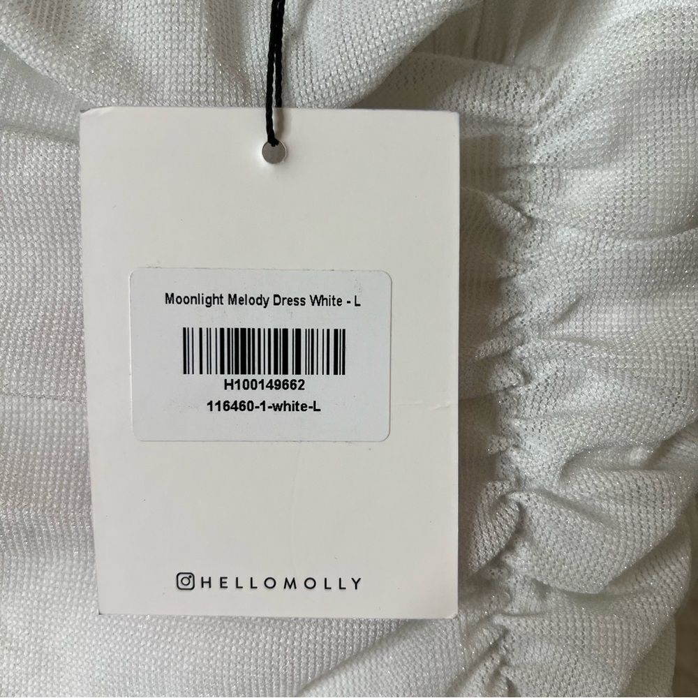 Hello Molly Moonlight Melody White Mini Dress NEW Size Large