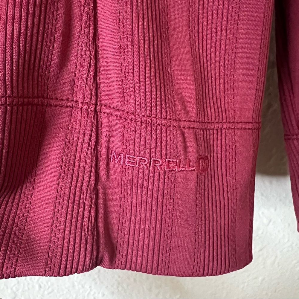 Merrell Long Sleeve Base Layer Quarter Zip Burgundy Size XS