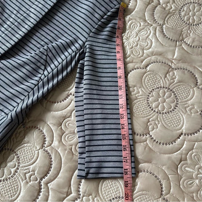 CABI Navy Blue Dappled Stripe Car Coat Jacket Size XS