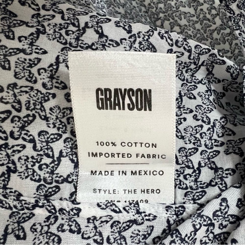 Grayson The Hero Butterfly Print Button Up Shirt Size XL