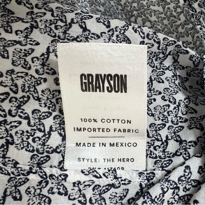 Grayson The Hero Butterfly Print Button Up Shirt Size XL