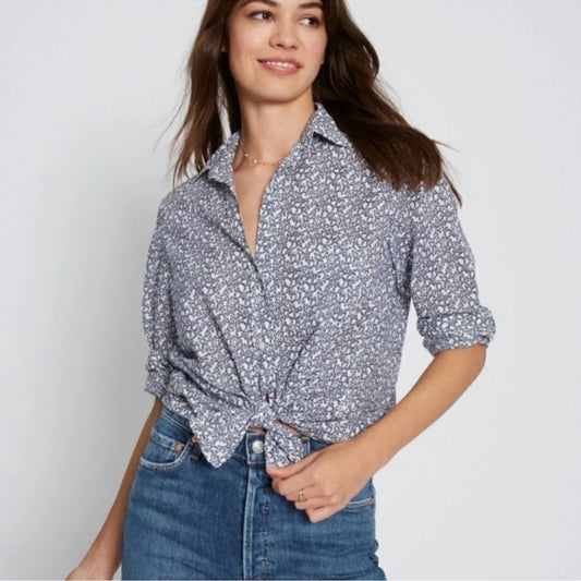Grayson The Hero Butterfly Print Button Up Shirt Size XL