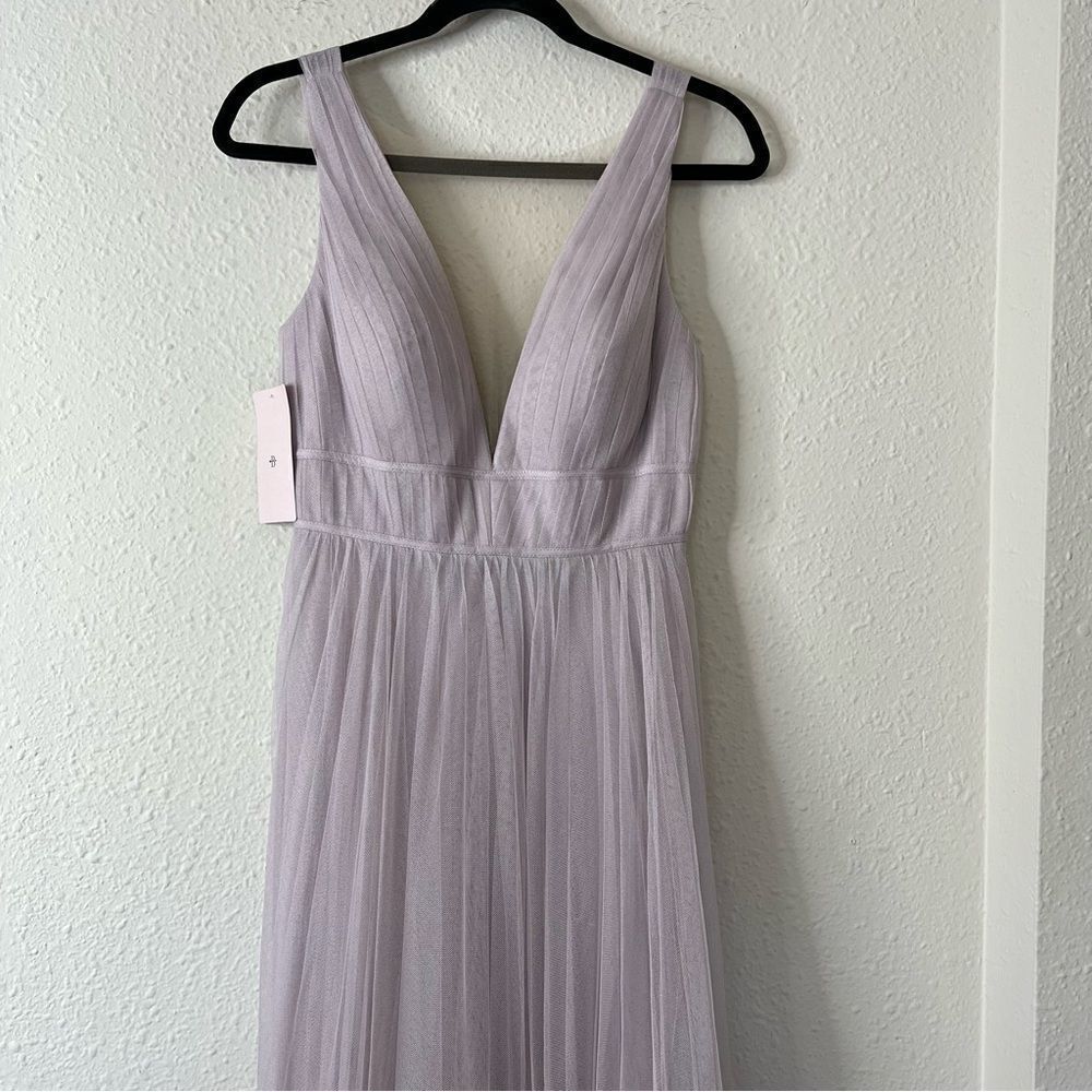 Anthropologie BHLDN Jenny Yoo Sarita Maxi Bridesmaid Dress NEW Size 2 in Lilac