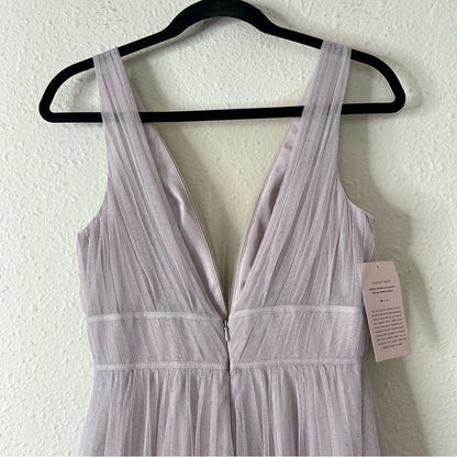 Anthropologie BHLDN Jenny Yoo Sarita Maxi Bridesmaid Dress NEW Size 2 in Lilac