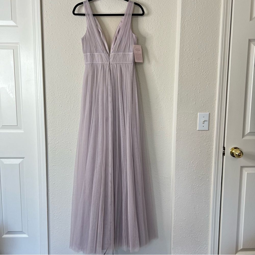 Anthropologie BHLDN Jenny Yoo Sarita Maxi Bridesmaid Dress NEW Size 2 in Lilac
