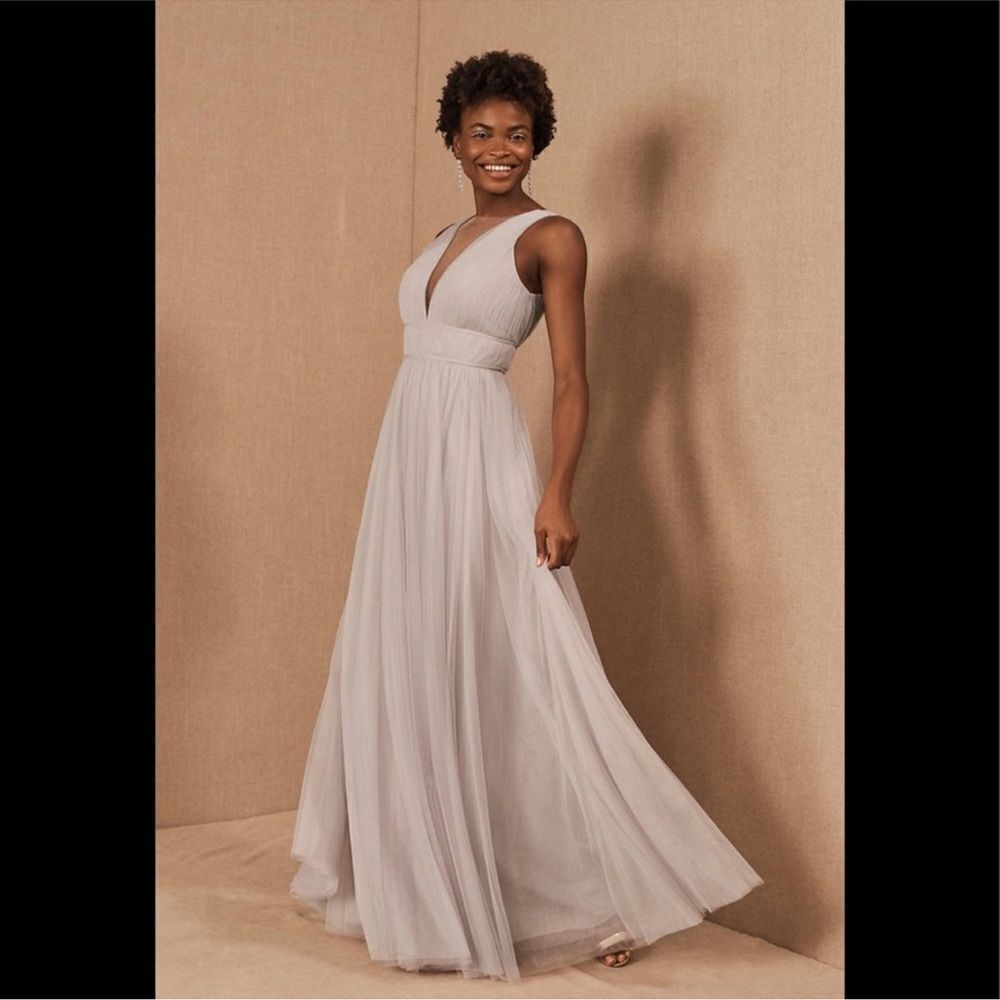 Anthropologie BHLDN Jenny Yoo Sarita Maxi Bridesmaid Dress NEW Size 2 in Lilac