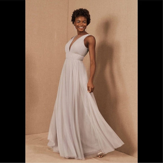 Anthropologie BHLDN Jenny Yoo Sarita Maxi Bridesmaid Dress NEW Size 2 in Lilac