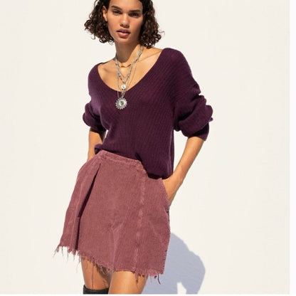 Free People Kendall Corduroy Mini Skirt Size 4