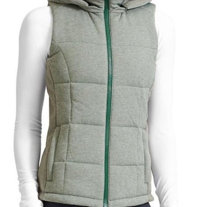 Athleta Jasper Green Zipper Closure Puffer Vest Women’s Size Small