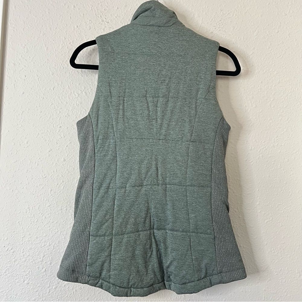 Athleta Jasper Green Zipper Closure Puffer Vest Women’s Size Small