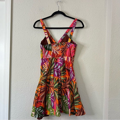Anthropologie Maeve Printed Ruched Mini Dress NEW Size 4 Tropical