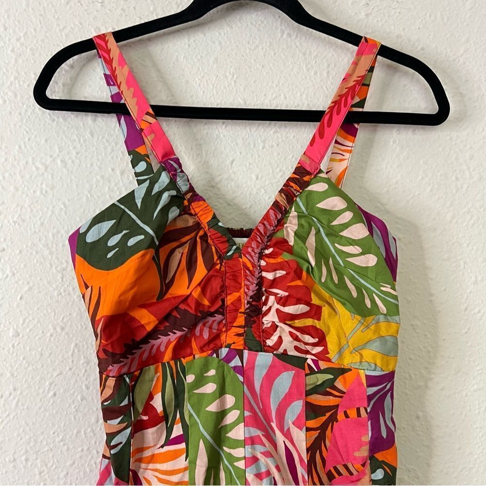 Anthropologie Maeve Printed Ruched Mini Dress NEW Size 4 Tropical