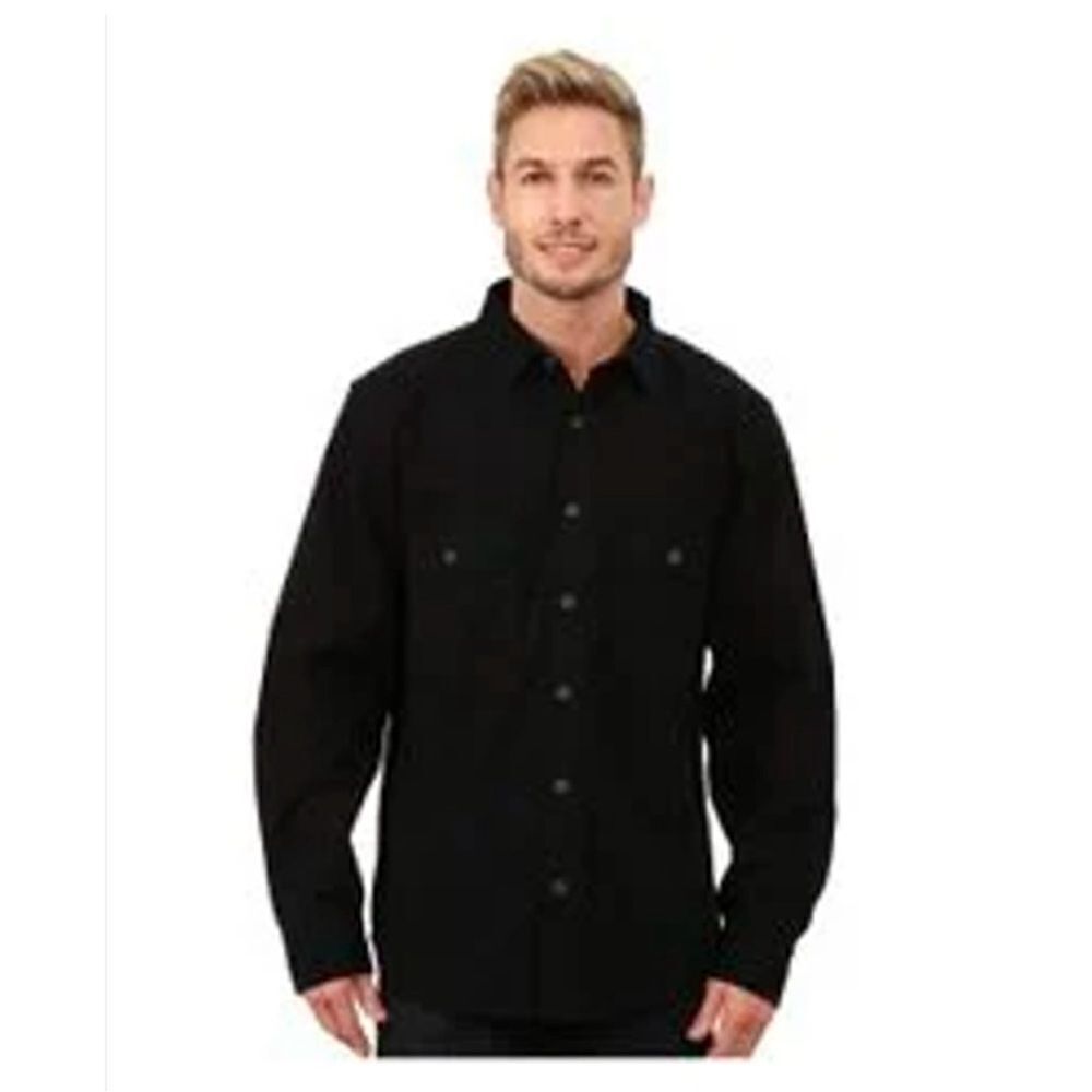 Woolrich Vintage Navy Blue Button Down Shirt Shacket Size Large