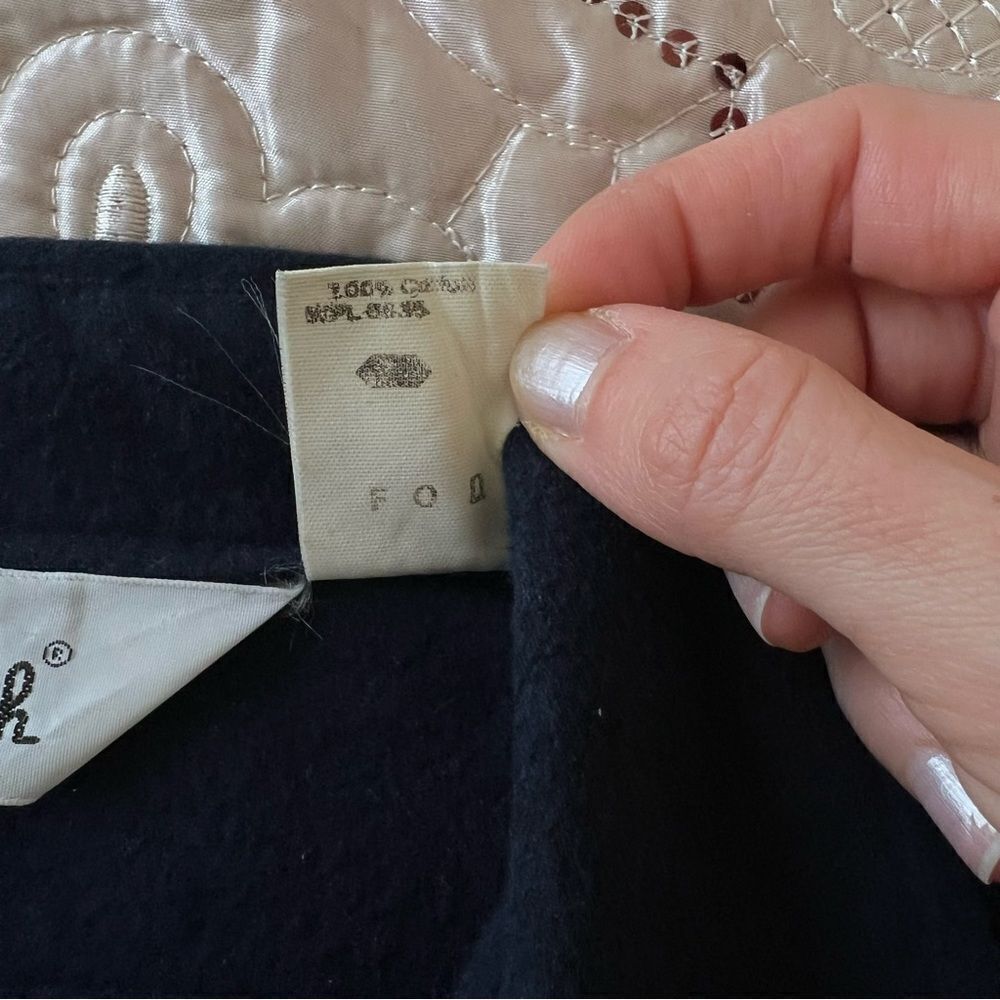 Woolrich Vintage Navy Blue Button Down Shirt Shacket Size Large
