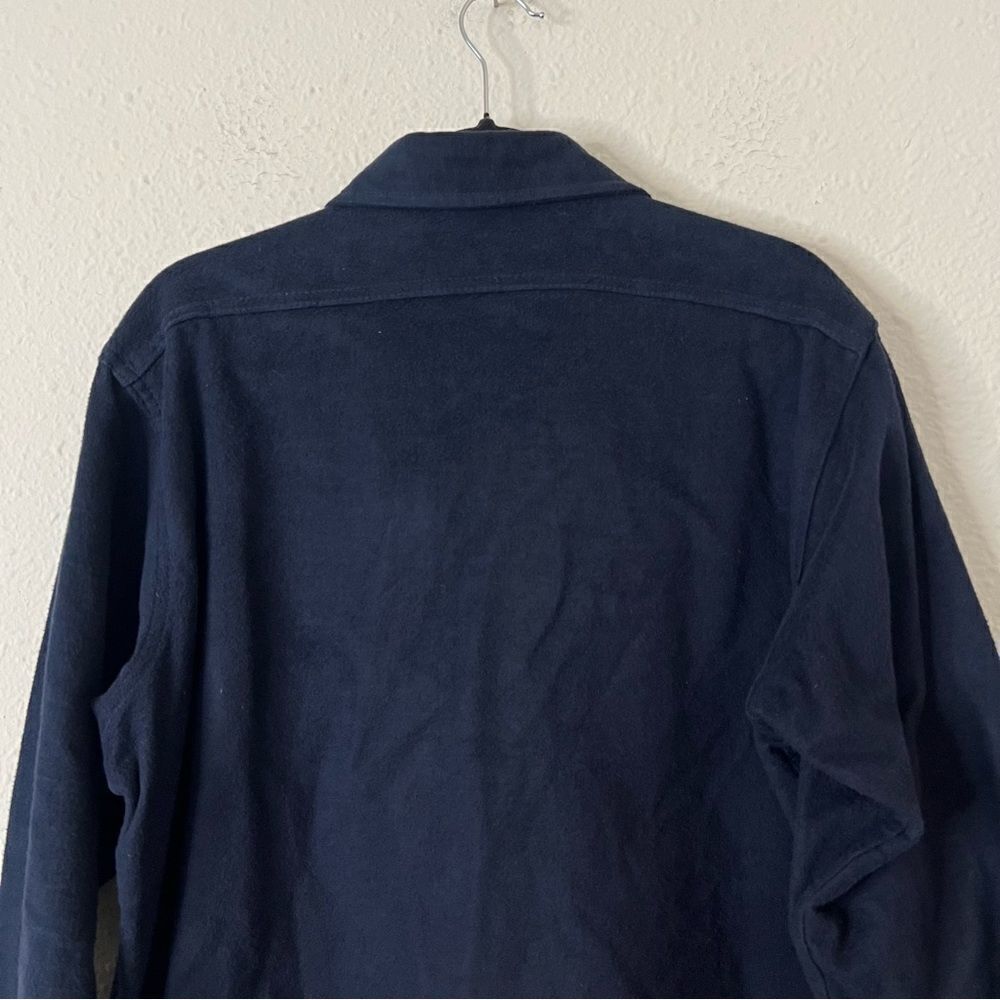 Woolrich Vintage Navy Blue Button Down Shirt Shacket Size Large