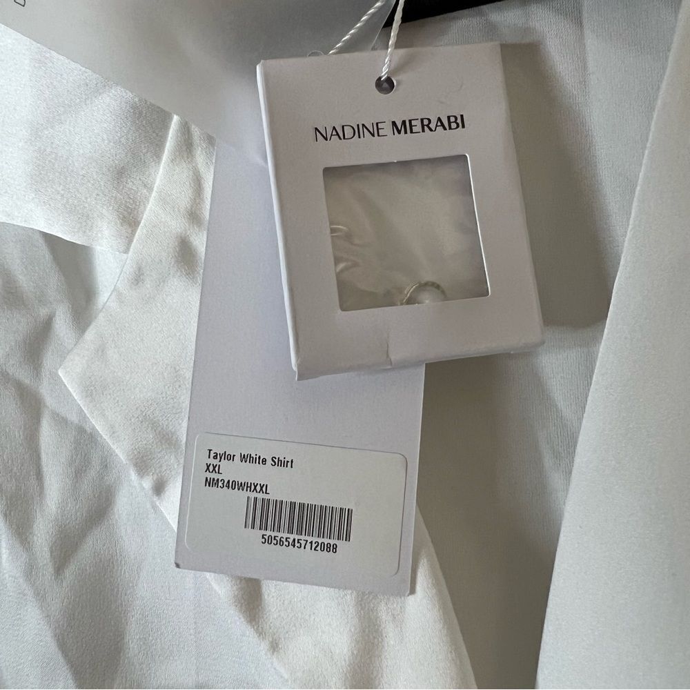 Nadine Merabi Taylor White Shirt NEW Size XXL