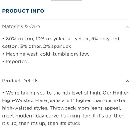 Old Navy Higher High Waisted Flare Jeans