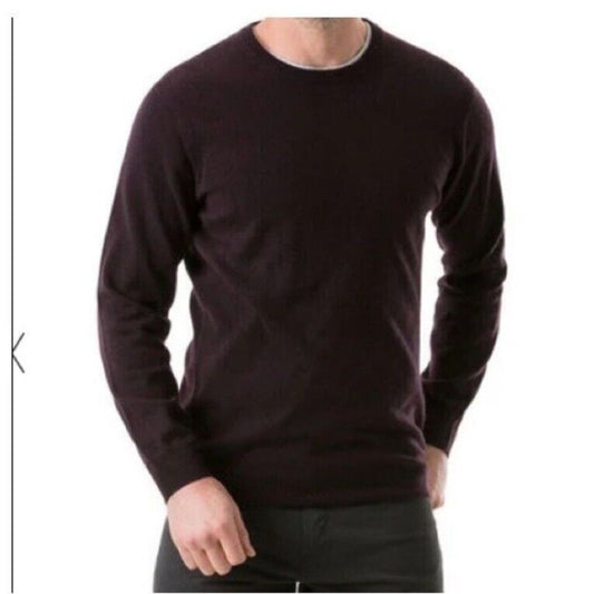 Rodd & Gunn Men's  Wool & Cashmere Crewneck Sweater in Chocolate Brown Size 2XL