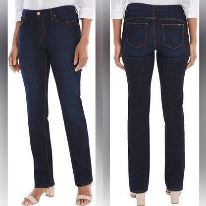 Chico’s So Slimming Dark Wash Slim Jeans 1S / 8 Short