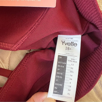 Yvette High Impact Sports Bra with Strappy Back NEW Size 12