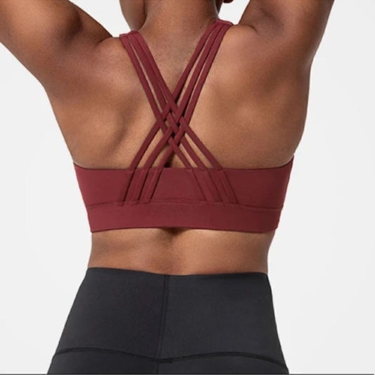 Yvette High Impact Sports Bra with Strappy Back NEW Size 12
