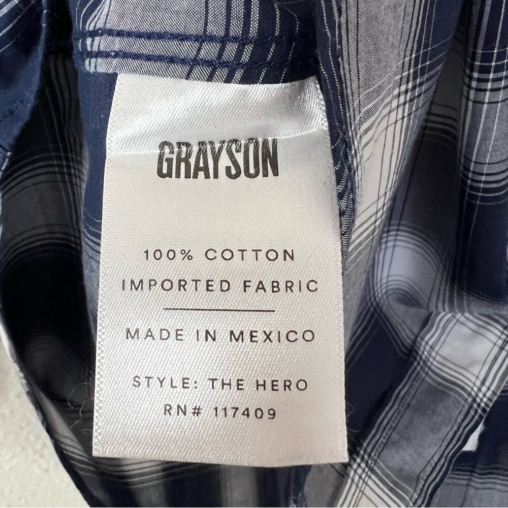 Grayson The Hero Plaid Buttondown Shirt Size XL