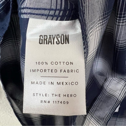 Grayson The Hero Plaid Buttondown Shirt Size XL