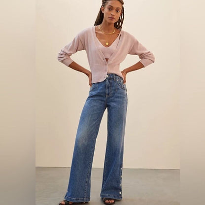 Anthropologie Pilcro Darted Wide-Leg Jeans NEW Plus Size 18W