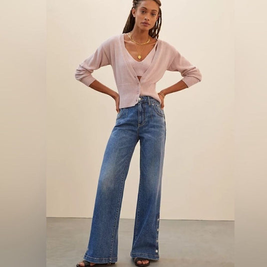 Anthropologie Pilcro Darted Wide-Leg Jeans NEW Plus Size 18W