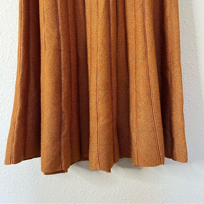 RONNY KOBO Laine Pleated Shimmer Knit Midi Maxi Skirt Size Small