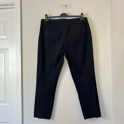 Theory Izelle C Jetty Bi-Stretch Black Ankle Cropped Pants Size 12