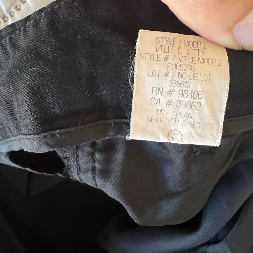 Theory Izelle C Jetty Bi-Stretch Black Ankle Cropped Pants Size 12
