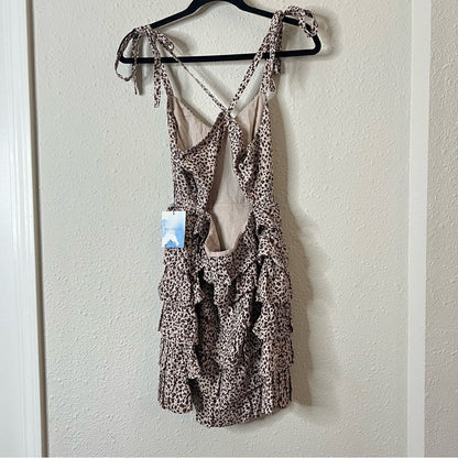 REVOLVE Majorelle Beth Mini Dress in Zaharo Leo Animal Print NEW Size Small