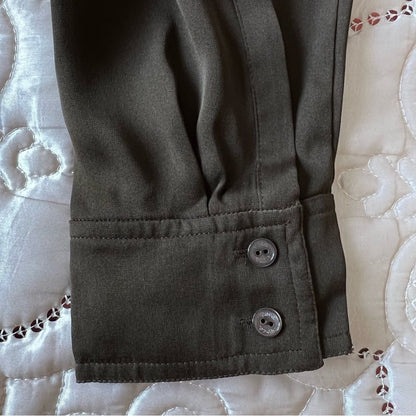 Vince Half Placket Silk Tunic Blouse Size 8