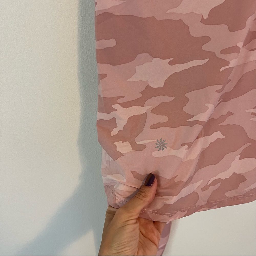 Athleta Elation Camo 7/8 Tight Leggings and Tank Top Set Plus Size 2X Pink