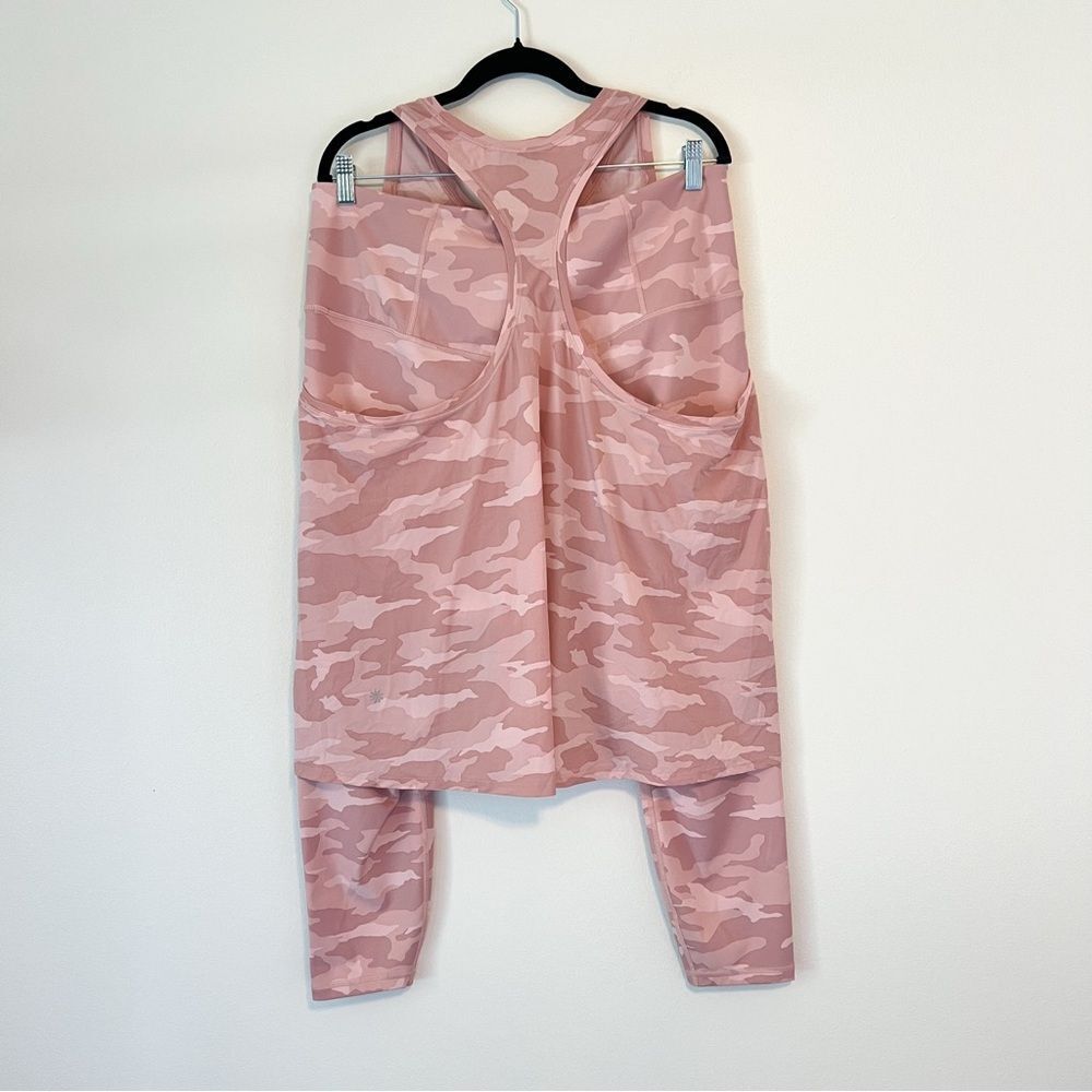 Athleta Elation Camo 7/8 Tight Leggings and Tank Top Set Plus Size 2X Pink