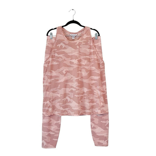Athleta Elation Camo 7/8 Tight Leggings and Tank Top Set Plus Size 2X Pink