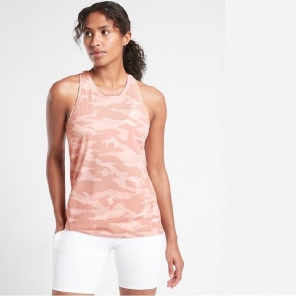 Athleta Elation Camo 7/8 Tight Leggings and Tank Top Set Plus Size 2X Pink