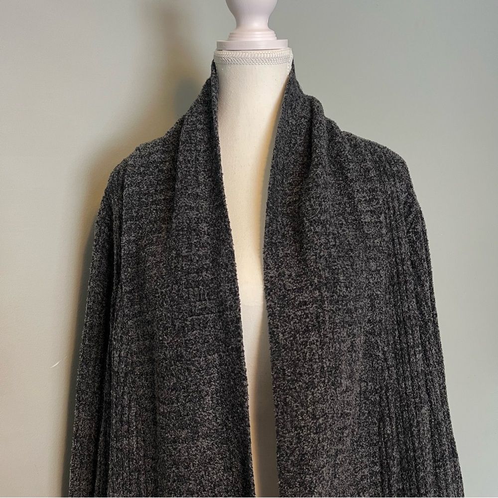 Barefoot Dreams Cozychic Lite Cardigan Pus Size 3X in Charcoal Gray STYLE 494