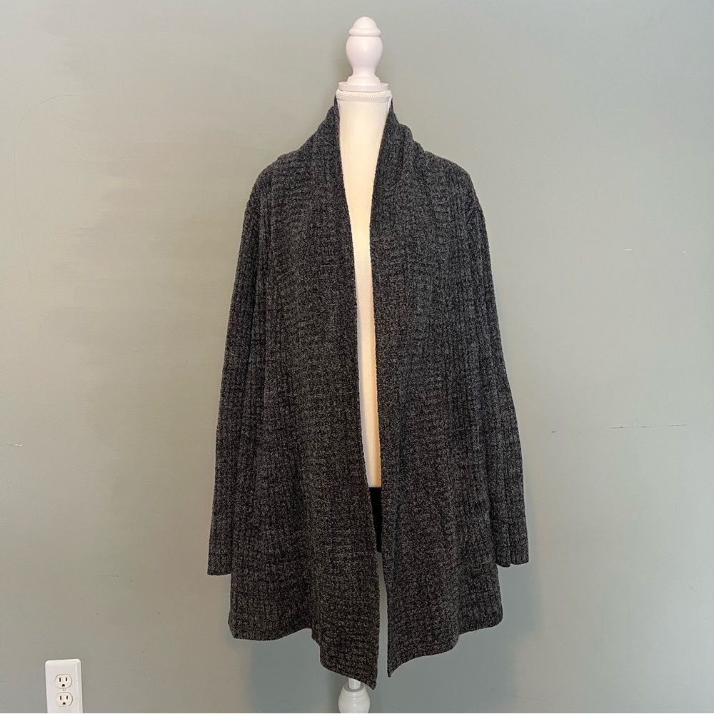 Barefoot Dreams Cozychic Lite Cardigan Pus Size 3X in Charcoal Gray STYLE 494