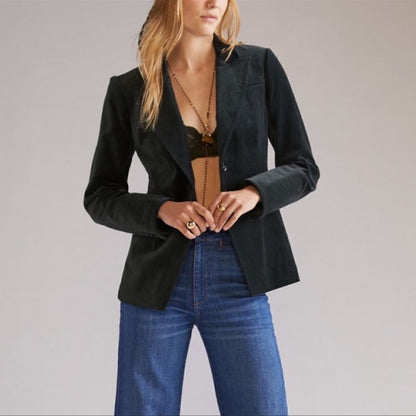 Anthropologie | Paige Chelsea Velvet Blazer NEW Size XS